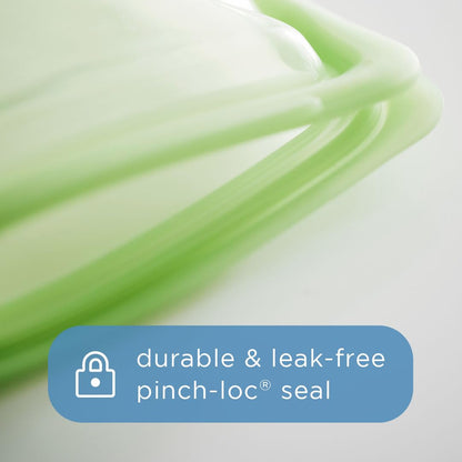 Stasher Silicone Reusable Storage Bag, Stand-Up Mega Bag, Reusable Freezer Bags, Microwave, Dishwasher, Oven Safe, Sous Vide, Premium Lunch Container, Eco Friendly, Food Storage Bags, 104 oz, Aqua
