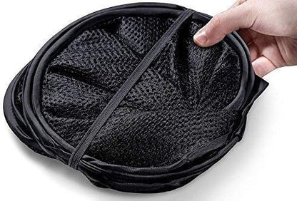 2 Packs Mesh Pop Up Laundry Hamper, Black, Portable Handles, Collapsible for Storage, Foldable for Travel