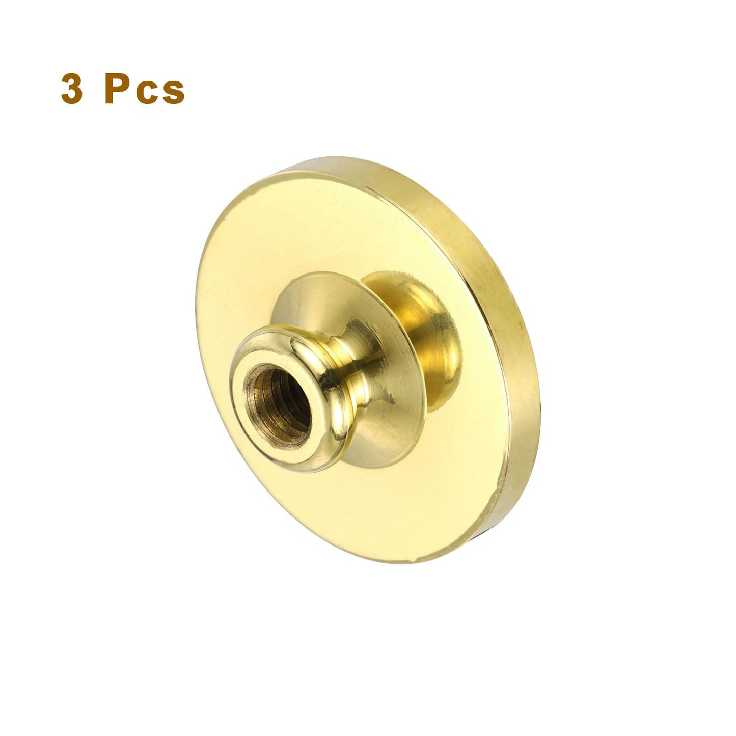 PATIKIL 40mm Blank Wax Seal Stamp, 3 Pack Round Sealing Wax Stamp Vintage Retro Brass Head for Envelope Invitation Cards