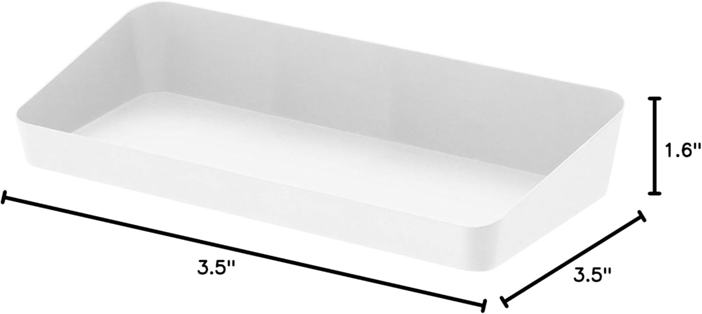 YAMAZAKI home Tower Amenity Tray Wide L, White, Large