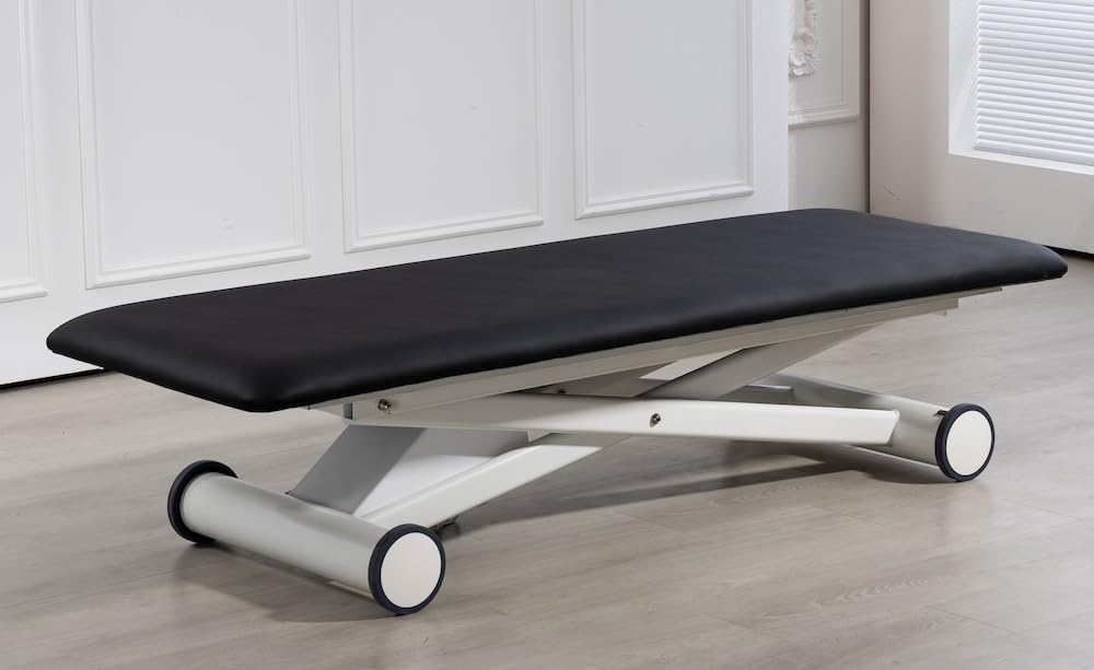 Demixson Electric Treatment Table - Power Hi-Lo Physical Therapy Bed with 17.7"-37" Height Range, 500 lbs Weight Capacity & Seamless Medical Grade Vinyl - for Clinics, Rehab & Chiro (Black)