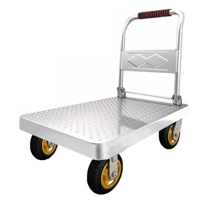 Heavy Duty Foldable Garage Platform Truck Flatbed Dolly Cart with 360° Swivel Wheels Ideal for Moving Groceries Warehouse and Garage Use