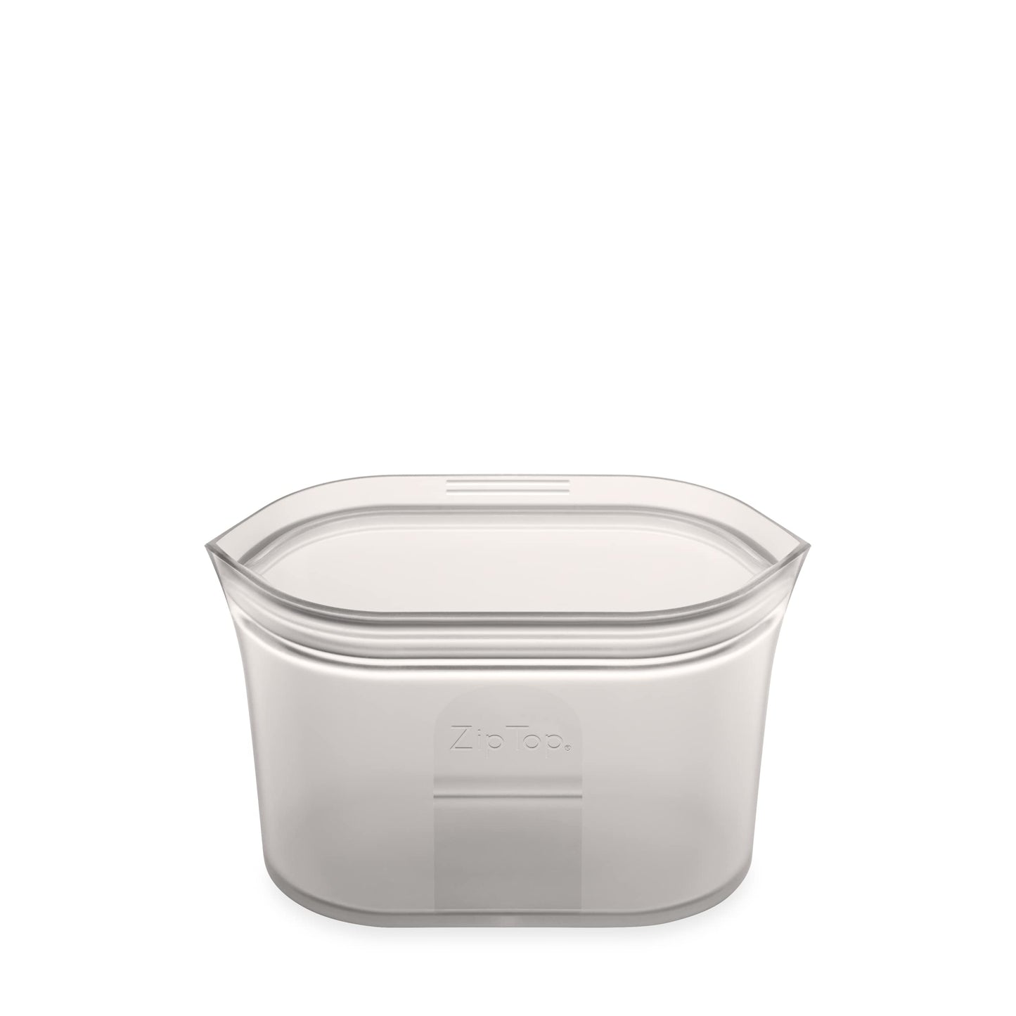 Zip Top Reusable Food Storage Bags | Medium Dish [Frost] | Silicone Meal Prep Container | Microwave, Dishwasher and Freezer Safe | Made in the USA