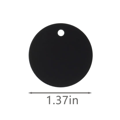StayMax Round Aluminum Blank Tags Stamping Blanks Engraving Blanks 25 Pack (Black)
