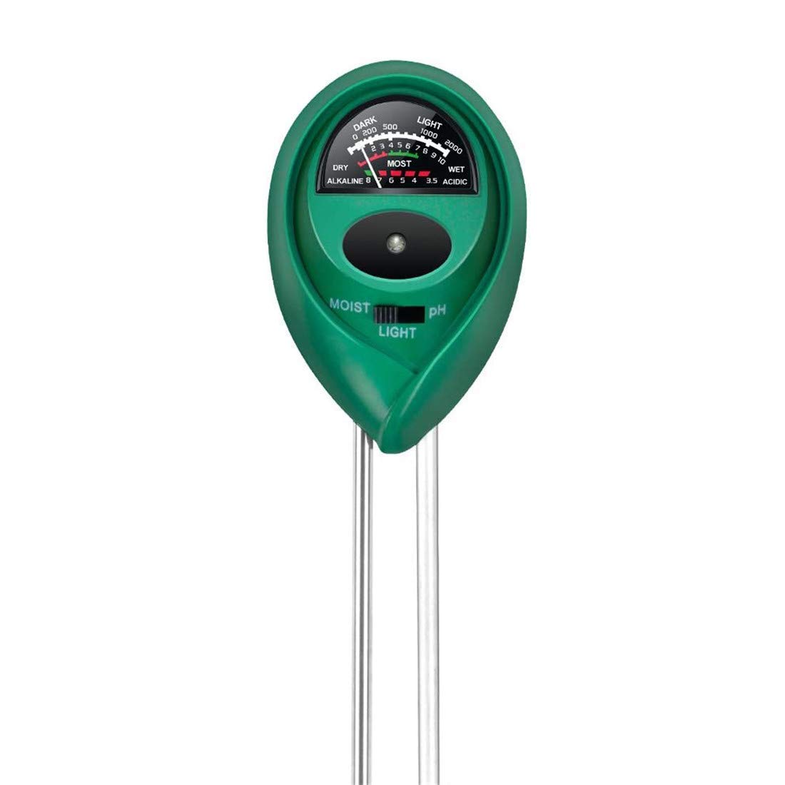 iPower 3-in-1 Soil Moisture/pH/Light Meter, Soil Test kit for Indoor & Outdoor Use, Suitable for House Plants, Garden, Lawn, Farm