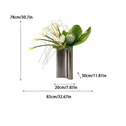 Artificial Plant Light Luxury Simulation Flower Art Set Decoration Dining Table Living Room Negotiation Table Sales Office Decoration Flower Arrangement Artificial Tree Indoor(B)