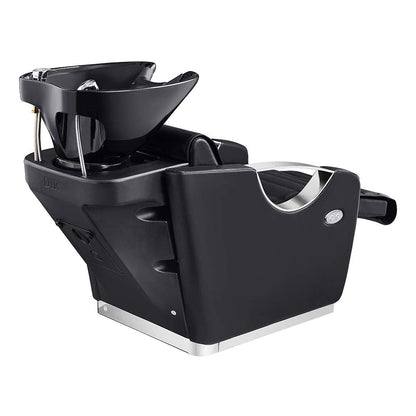 Dir Salon Shampoo Backwash Unit, Hair Salon Shampoo Station with Tilting Sink Victoria, Black