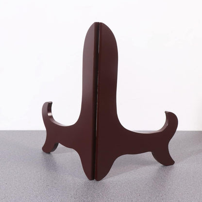 NOLITOY Vintage Wooden Plate Display Stand, 4 Inch Tabletop Holder for Pictures, Frames, and Plates