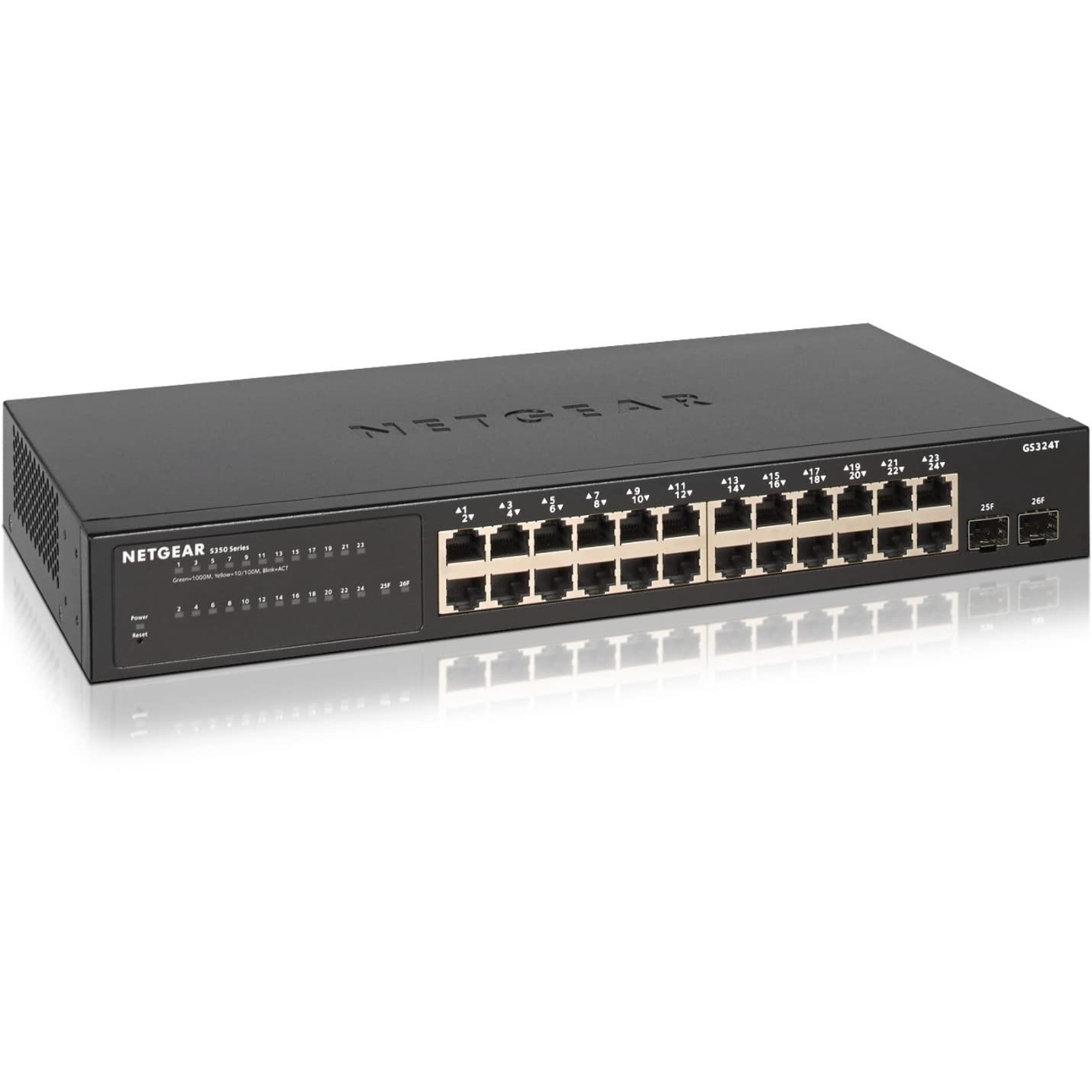 NETGEAR 8-Port Gigabit Ethernet Smart Switch (GS108T) - Managed, with 1 x PD Port, Optional Insight Cloud Management, Desktop or Wall Mount, Silent Operation, and Limited Lifetime Protection