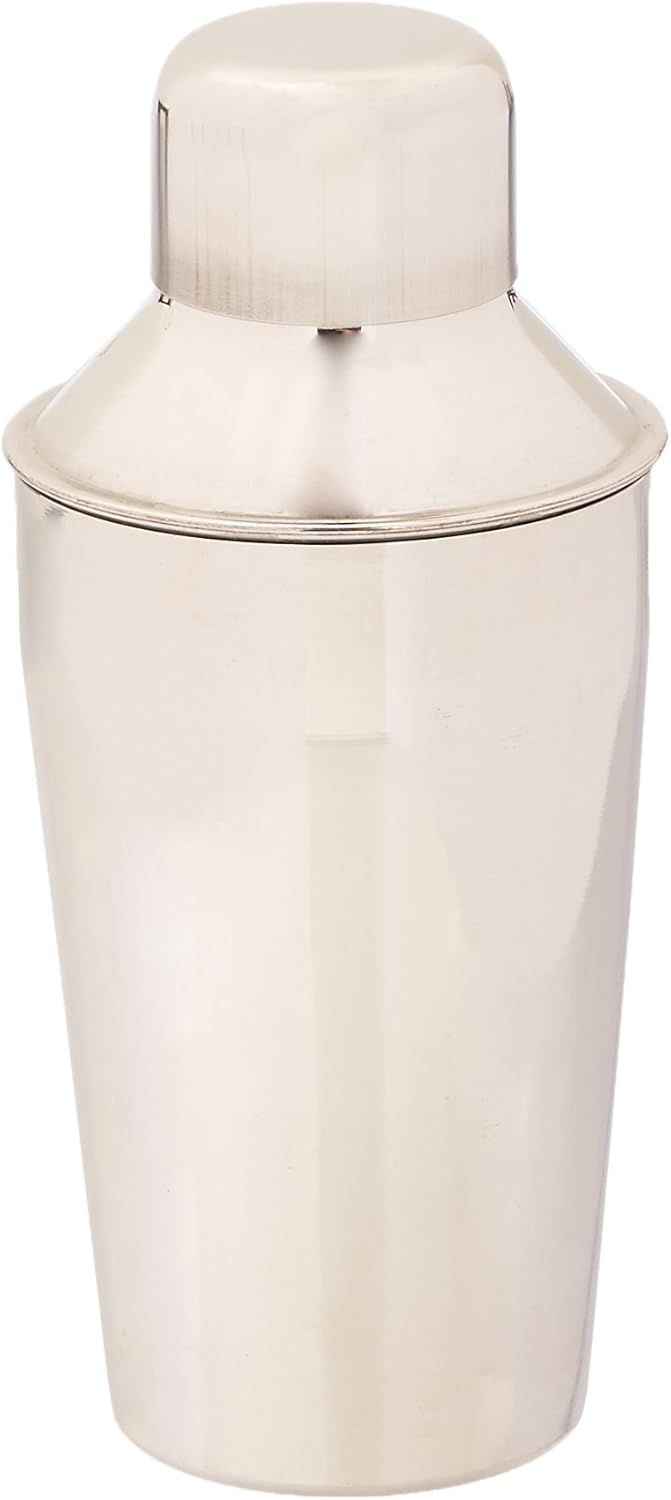 Winco 3-Piece Cocktail Shaker Set, 10-Ounce, Stainless Steel