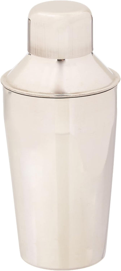 Winco 3-Piece Cocktail Shaker Set, 10-Ounce, Stainless Steel