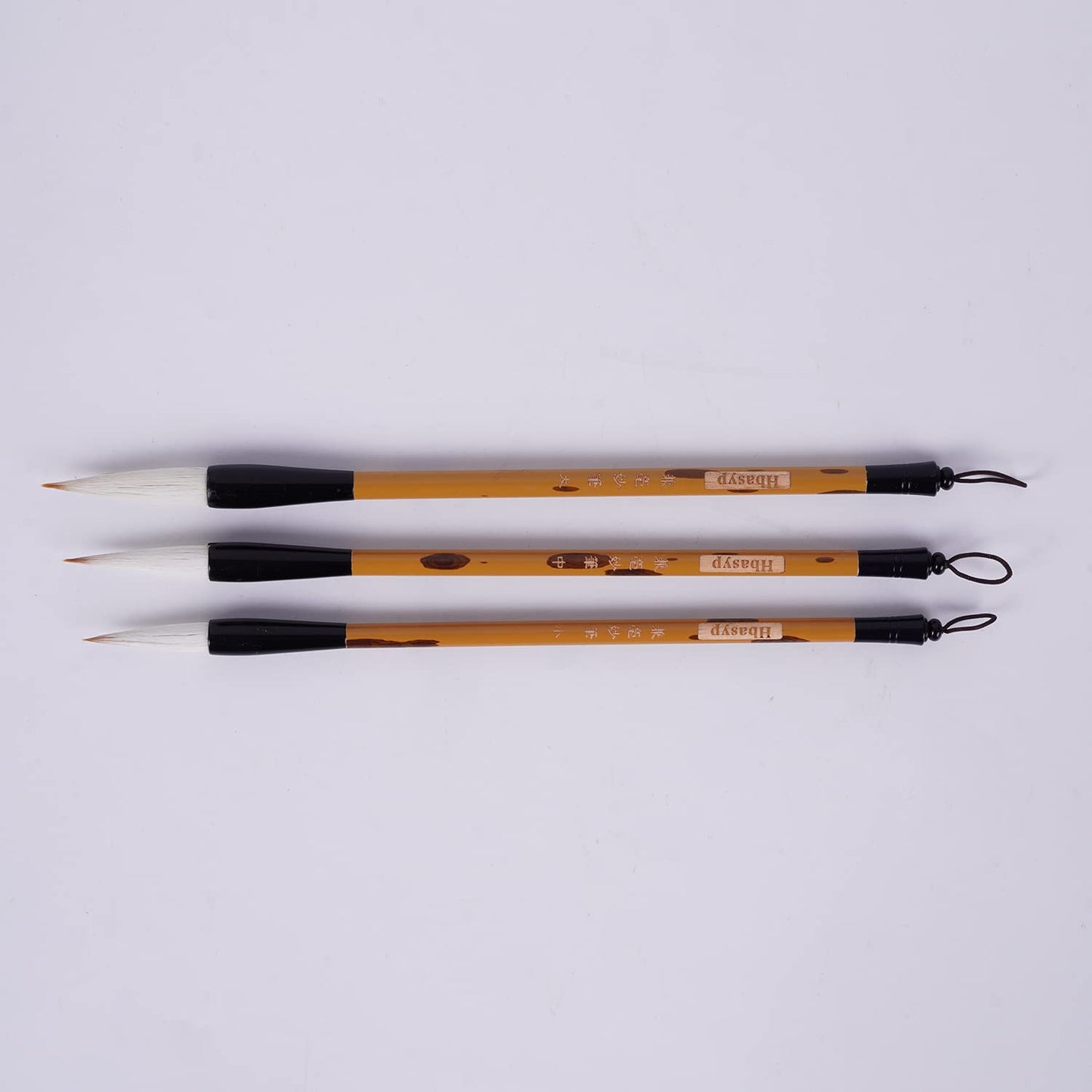 Hbasyp Chinese Traditional Calligraphy Brush/Chinese Calligraphy Watercolor Sumi Drawing Brush Wool/Painting Sumi Set((L + M + S))