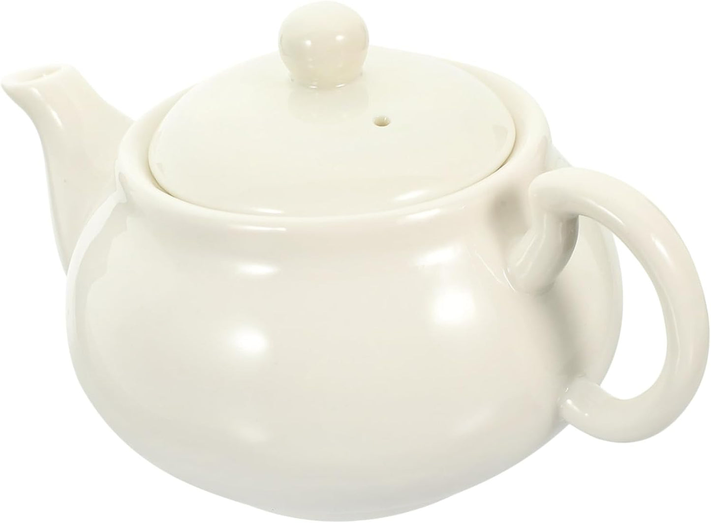 White Porcelain Tea Set, Compact Ceramic Teapot, Teaware, Turkish Teapot, Travel Vintage Tea Infuser