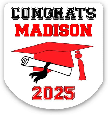 GRD107, 30 Personalized Graduation Party Favor Hand Sanitizer Labels, Graduation Party Favors, Many Colors to Choose