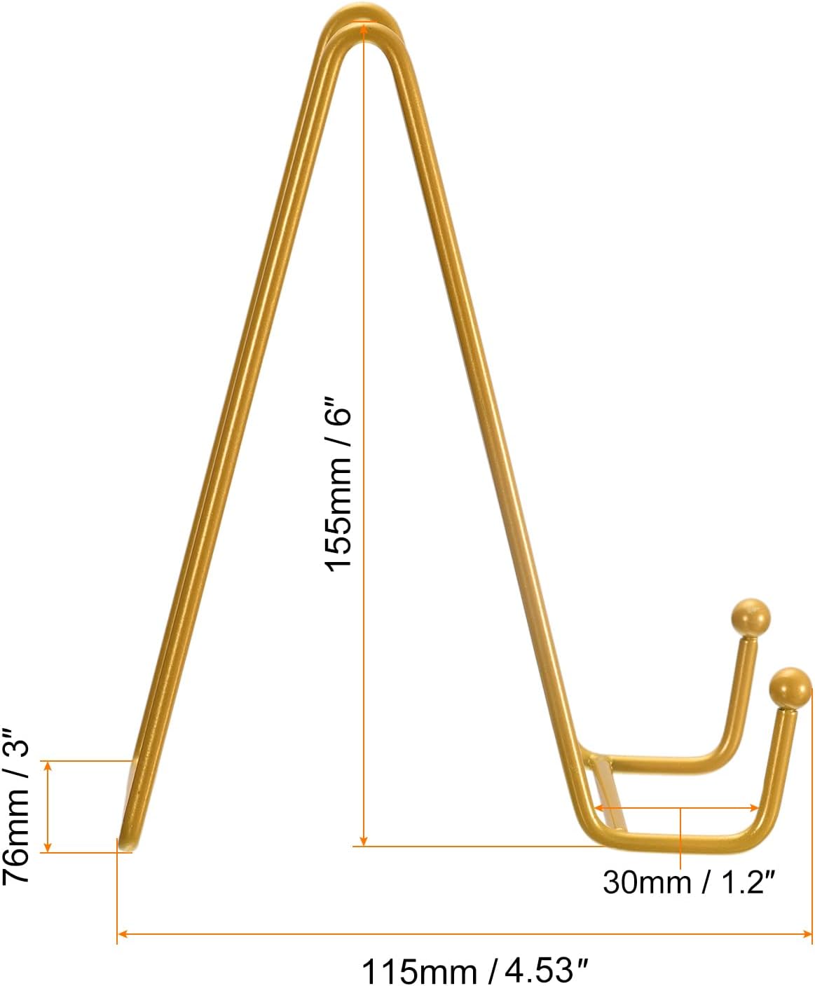 uxcell Plate Stand for Display, 5Pcs 6 Inch Iron Easel Plate Holder, Metal Decorative Plates for Picture Photo Book