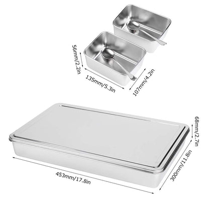Seasoning Container Set Condiment Jars 8 Grids Stainless Steel Salt Sugar Storage Organizers Box Kitchen Utensils