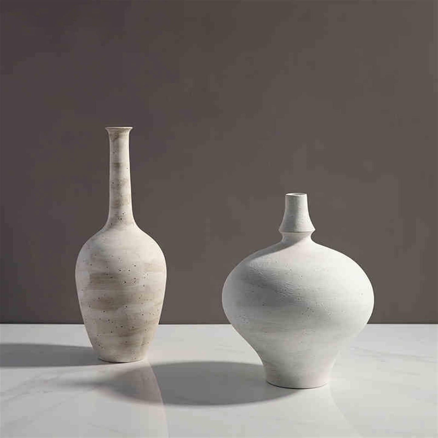 Large Ceramic Antique Stoneware Vase, Handcrafted Porcelain Flower Vase for Living Room, Bedroom, Office