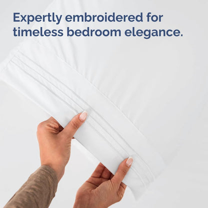 Queen Pillow Cases by LuxeHome | Ultra Soft Hotel Quality | Wrinkle-Free, Stain & Fade Resistant - 4 Piece Set in White