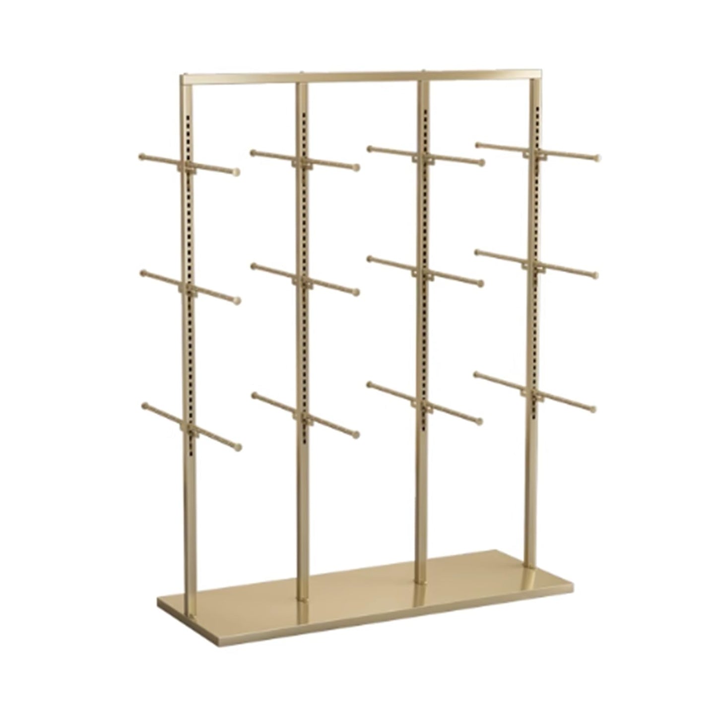 Freestanding Underwear Display Stands, Metals, Clothing Store Boutiques Retail Lingerie Garment Rack, Commercial Shelves Clothes Rod, for Socks Bra Panties Scarves, 100cm(Gold,100 * 40 * 130cm)