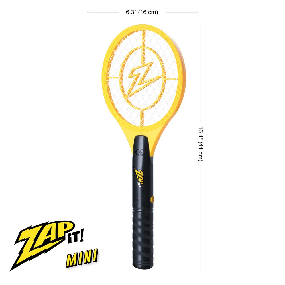 Zap It Electric Fly Swatter Racket & Mosquito Zapper - High Duty Battery Powered 3,500 Volt Electric Bug Zapper