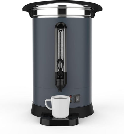 ExploreHorizon 80 Cup Commercial Coffee Urn - 12L/3.2Gal Stainless Steel Electric Coffee Maker With Double Wall Insulation, Hot Beverage & Water Dispenser for Weddings, Parties, Catering, Buffets