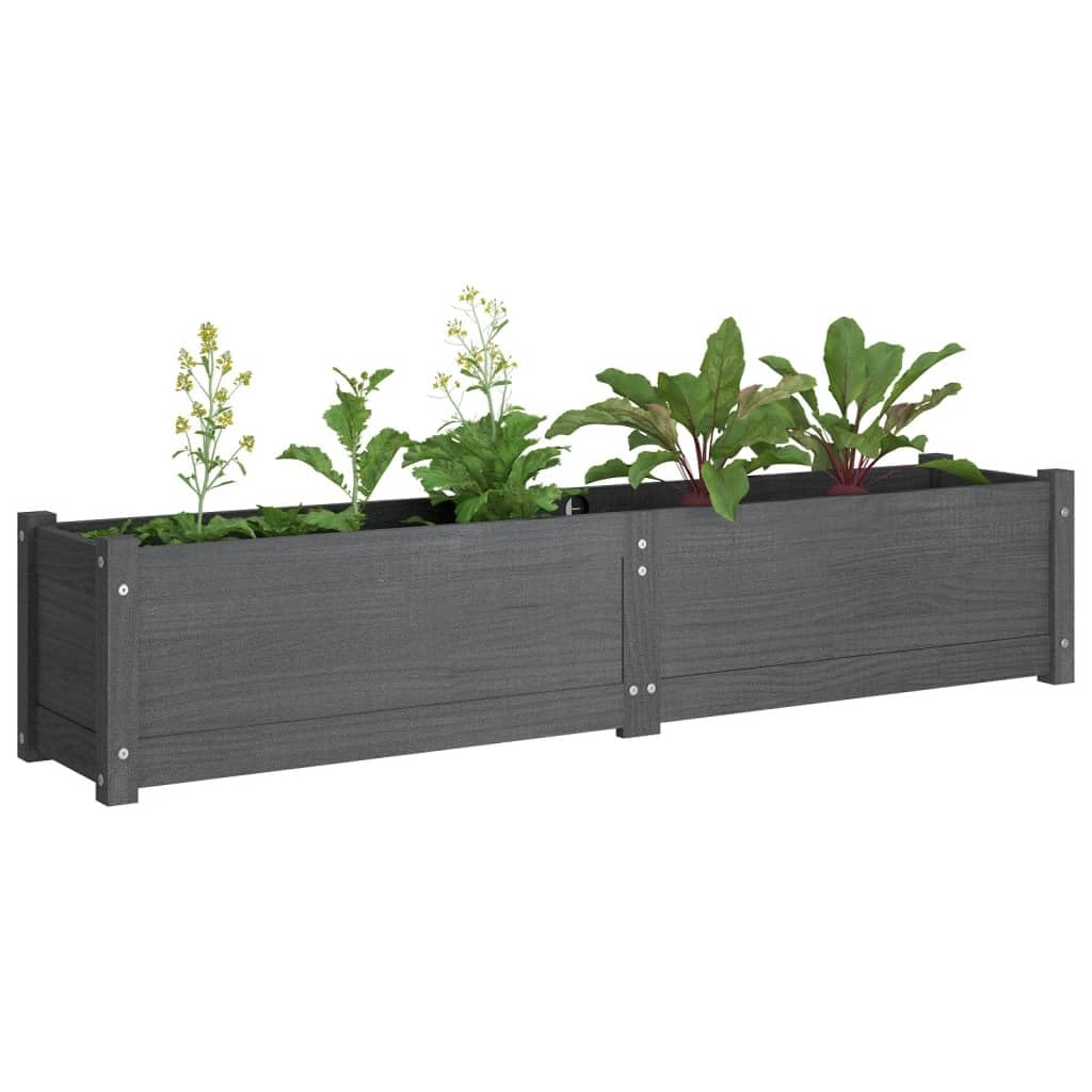 Mhdvray Raised Garden Bed Set 2 Pack Large 59.1 x 59.1 x 12.2 in Outdoor Wooden Planter Box, Solid Pine Wood Elevated Garden Beds for Patio, Balcony, Yard and Deck