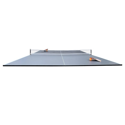 RACK Virgo Table Tennis Conversion Top for Billiard/Pool Table (Gray) – Full-Size 4-Piece Folding Ping Pong Table, Pool Table Tennis Top, Foldable Table Tennis Table