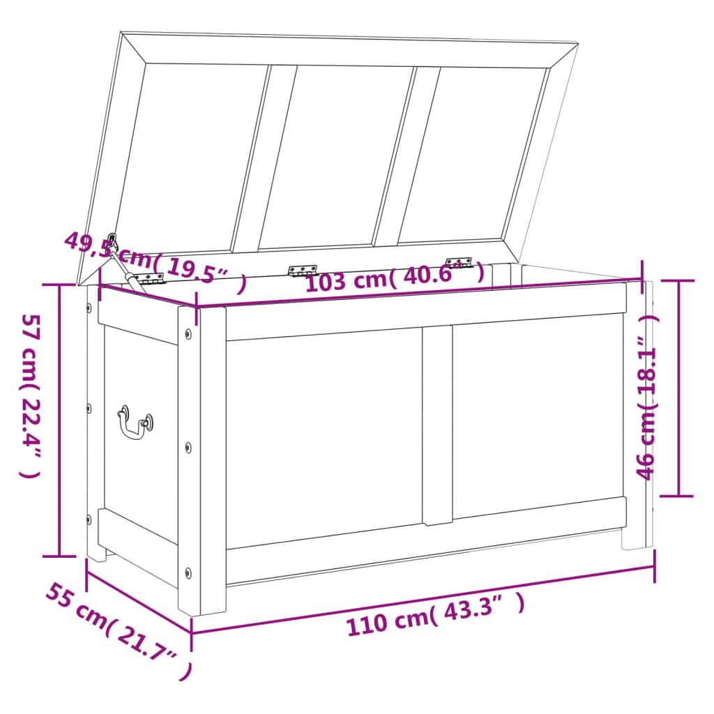MNISDFL Brown and White Solid Acacia Wood Storage Chest with Gas Lift Lid, 43.3 x 21.7 x 22.4 in Retro Chic Design for Living Room Bedroom Hallway, Multi-Purpose Organizer