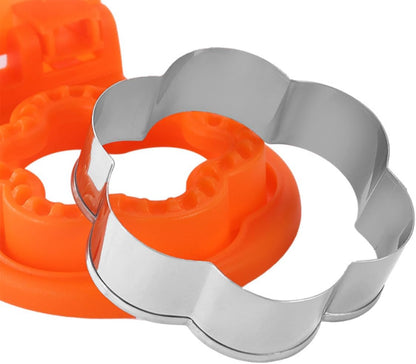 Flower Shaped Sandwich Cutter and Sealing Machine, Sturdy and Durable for Children's Favorite Lunch Sandwiches, Orange