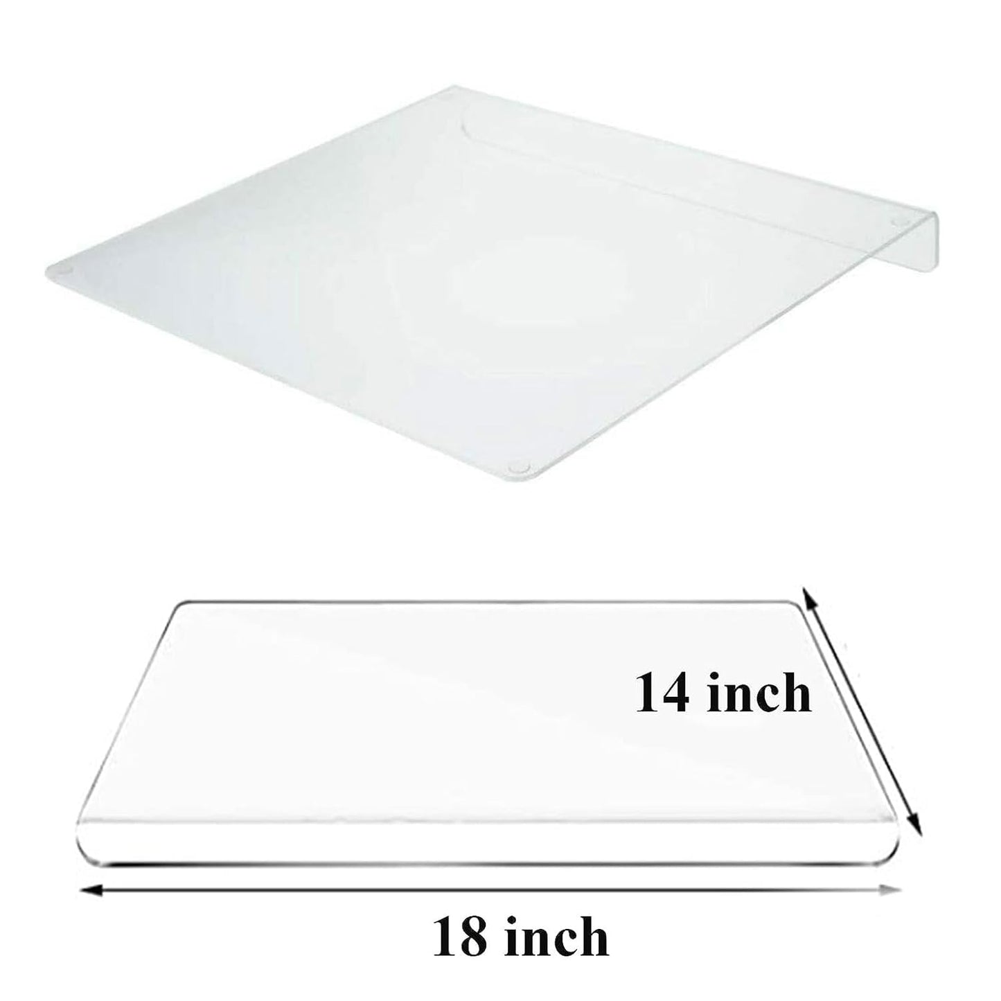 New Acrylic Cutting Board, 17.2 x 14 Inch Non-Slip Clear Cutting Board with Countertop Protector
