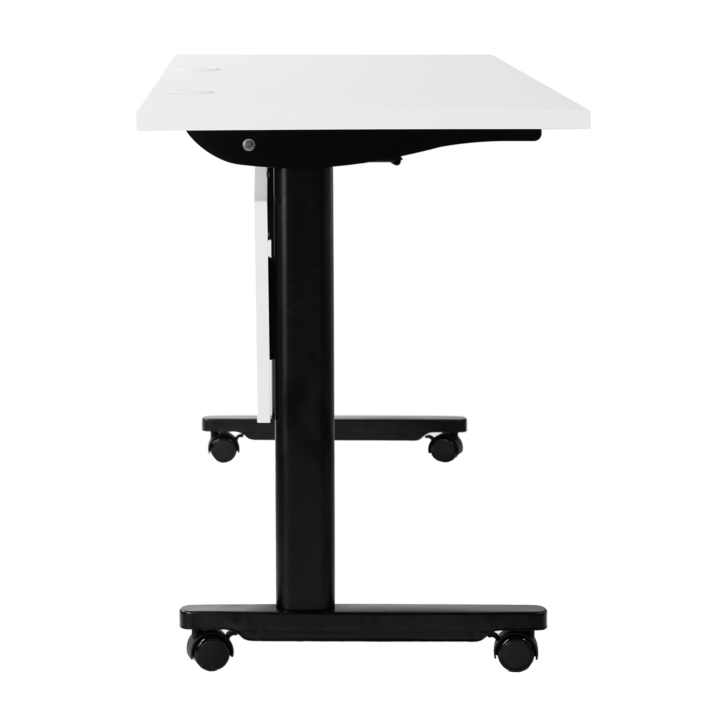 Flash Furniture Palmer Commercial Nesting Flip Training Table, Heavy-Duty Steel Frame and T-Legs, Modesty Panel, 1" Thick Tabletop, 72" x 24", White Top/Black Frame