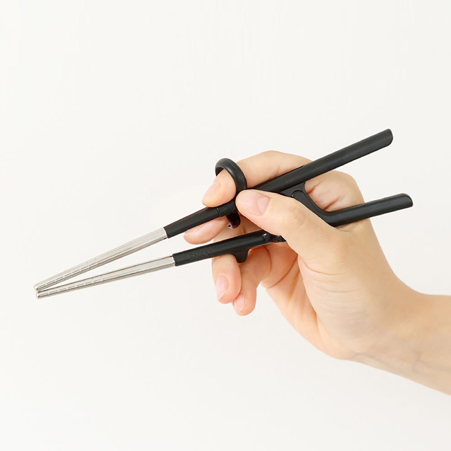 Edison Friends Training Chopsticks for Adults Stainless Right Handed, Beginner Chopsticks, Chopsticks for Beginners, Trainer Chopsticks, Easy Chopsticks, Practice Chopsticks, Made in Korea