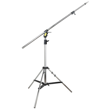 Kupo Steel Baby Boom Stand, Heavy Duty Convertible Stand and Boom Arm, Stand Load 26.4lbs, Boom Load 11lbs, Boom Range 43.7"–75.2", Black (KS142412)