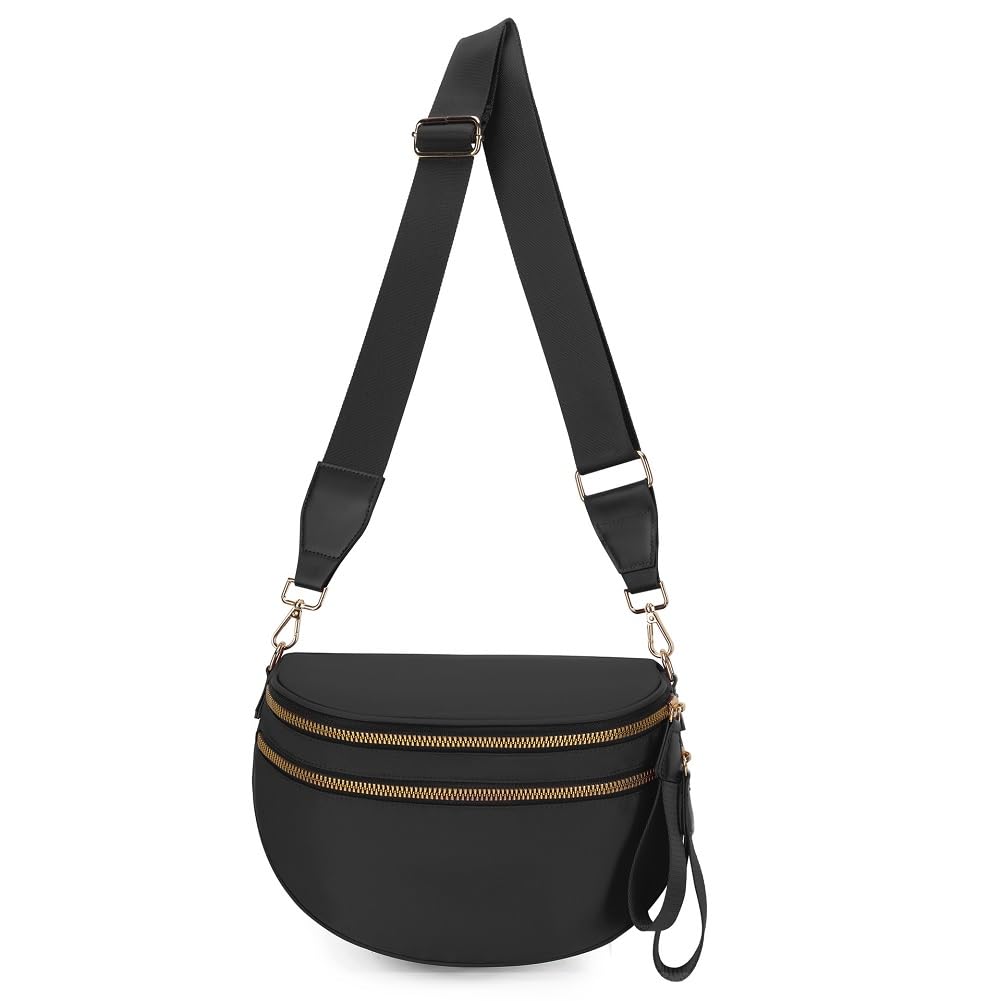Checkered Crossbody Bum Bags for Women Nylon Checkered Purse Checkerboard Fanny Pack