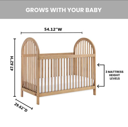 Soho Baby Everlee Convertible Island Crib, Honey Wood