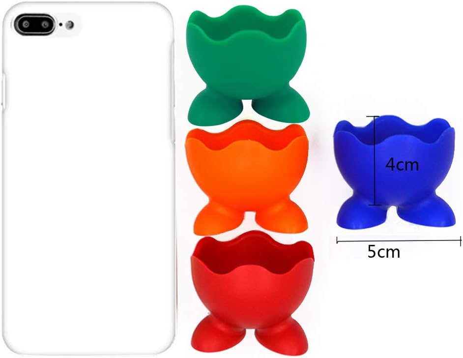 LABANCA 4 Pcs Silicone Soft Boiled Egg Holders, Rainbow Egg Cups, Perfect for Kitchen & Dining