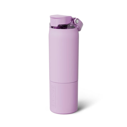 BrüMate Rise 25oz Water Bottle With 100% Leakproof Covered Silicone Straw | Insulated Stainless Steel Water Bottle | Cup-Holder Friendly | Fast Flow | Soft Sip Silicone Spout | BPA-Free (Lavender)