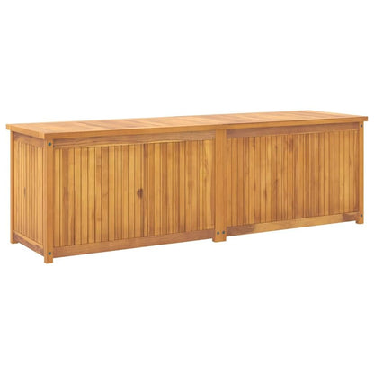 KHGPOTYU Natural Teak Outdoor Storage Box, 68.9 in x 19.7 in x 21.7 in Garden Box for Patio, Balcony, or Garden Storage
