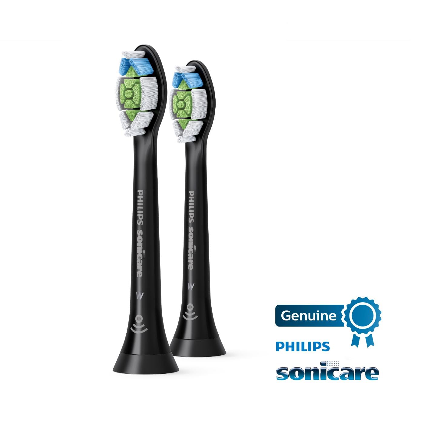 Philips Sonicare W DiamondClean - Genuine Replacement Electric Toothbrush Heads, White, 4 Pack One Year Supply, HX6064/65