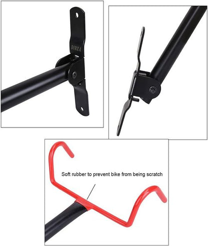 Dirza Bike Wall Mount | Foldable Bicycle Storage Rack - 2 Pack for Indoor Garage Use