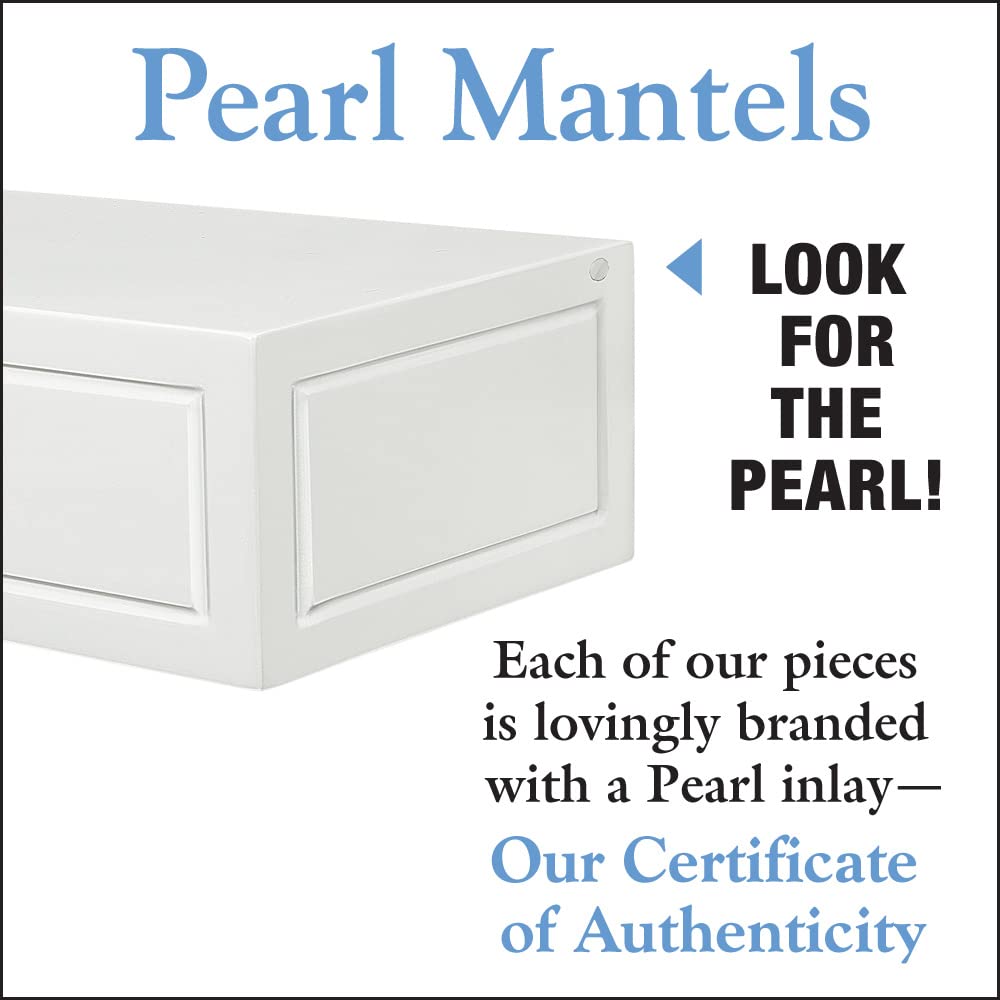 Pearl Mantels ARYB60612 Premium Grade A MDF White mantel shelf, Crisp White paint, 60"L x 9"D x 5"H, The perfect compliment to your hearth and home