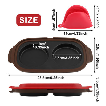 Microwave Egg Cooker Portable Poacher/Fryer Egg,Microwave Egg Poacher for 2 Eggs,Egg Cooker for Breakfast Sandwiches Maker for 2 Eggs,for Kitchen, Travel