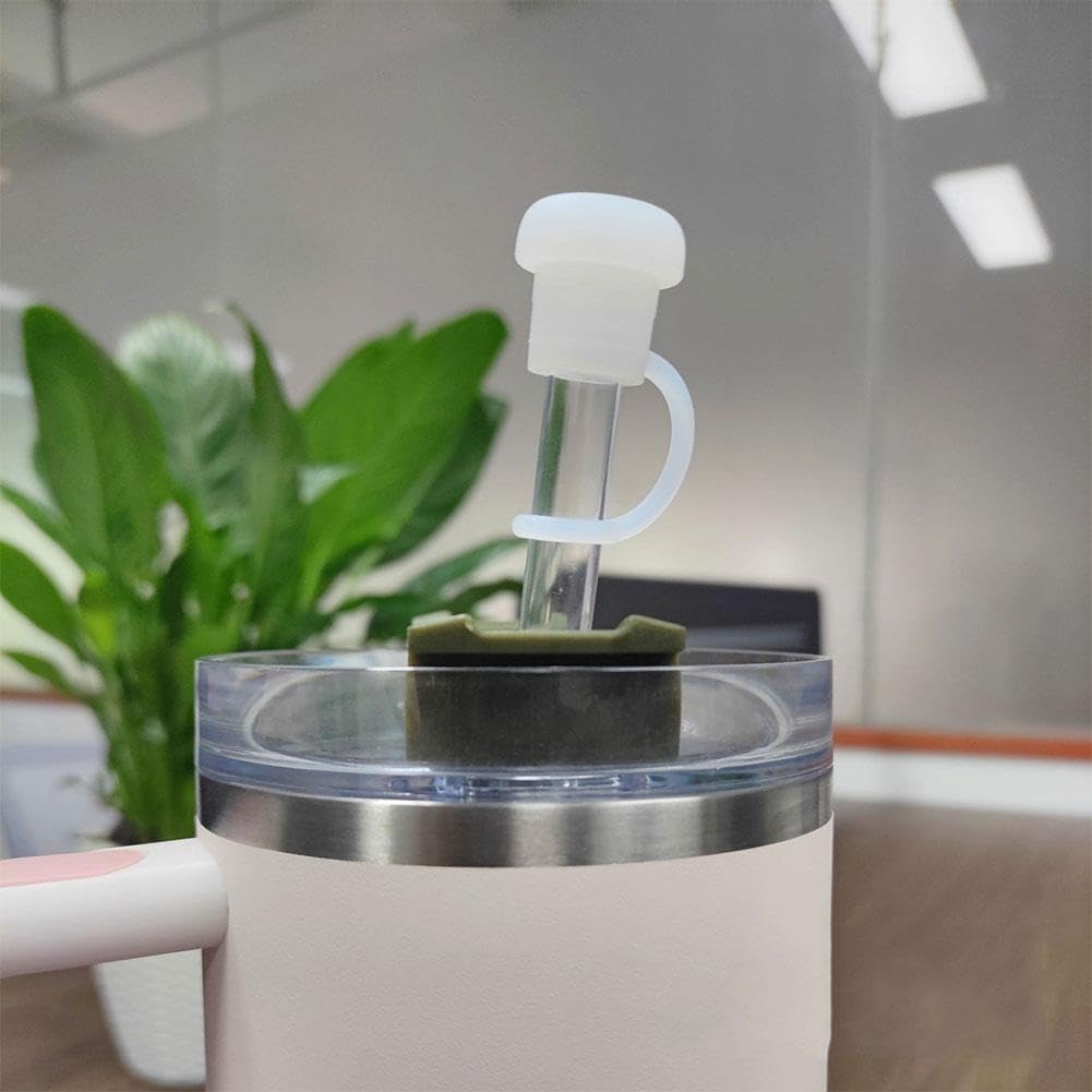 1Pc Straw Cover for Stanley Tumbler Cups, Reusable Food-Grade Silicone Straw Cap, Suitable for 6-10 mm Straws, Kitchen