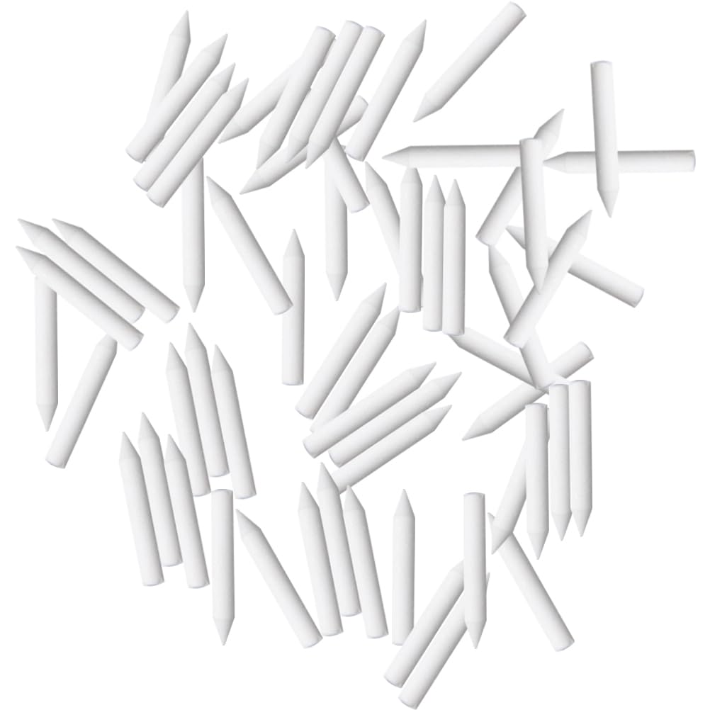 NUOBESTY 60pcs Ceramic Fired Support Nails Clay Support Ceramic Pottery Kiln Nail Heat Tolerant Stilt Pins Sculpting Ceramics Tool Claeys Glass Refractory Material Tool Kit White