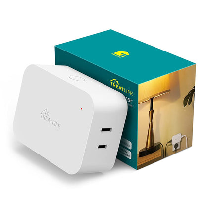 TREATLIFE Dimmable Smart Plug 2 Pack, 2.4GHz Smart Plug Works with Alexa, Google Home and SmartThings, for Dimmable LED, CFL, Incandescent and Halogen Lamps, Sunrise and Sunset Simulation, Sleep Aid