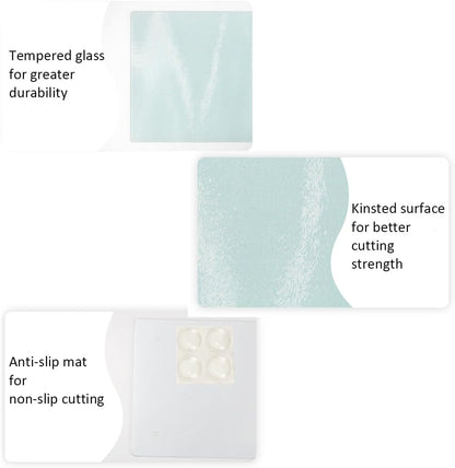 Tempered Glass Cutting Board for Kitchen Countertop, Durable Chopping Board, Scratch & Heat Resistant, Dishwasher Safe