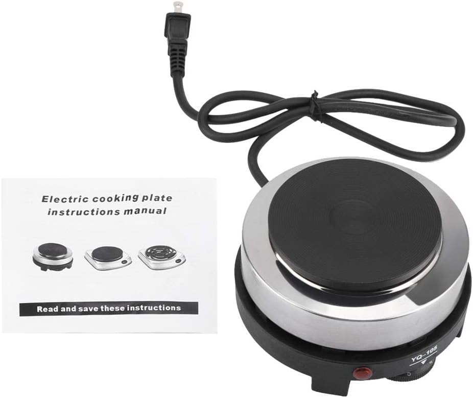Nikou Electric Mini Stove, Portable 500W Cooking Plate Hot Plate Multifunction Home Heater (US Plug 110V)