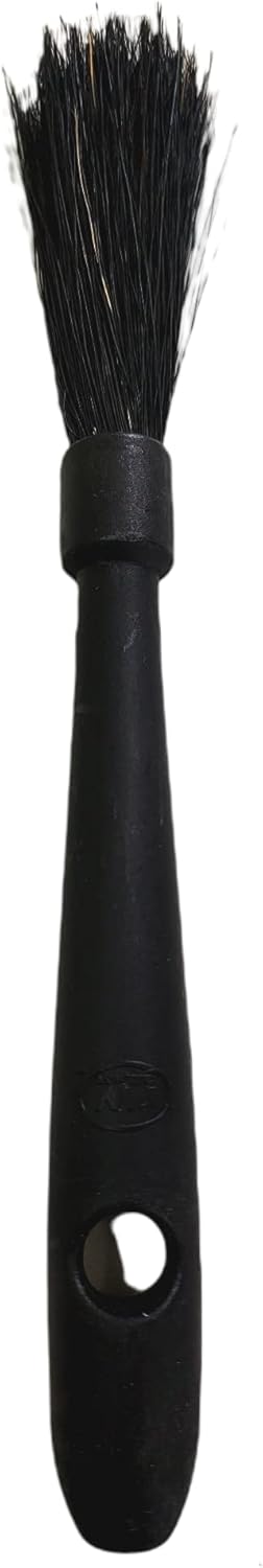 Rattleware 7.5" Black Espresso Machine Grinder Brush - Durable Handle for Home and Cafe Cleaning
