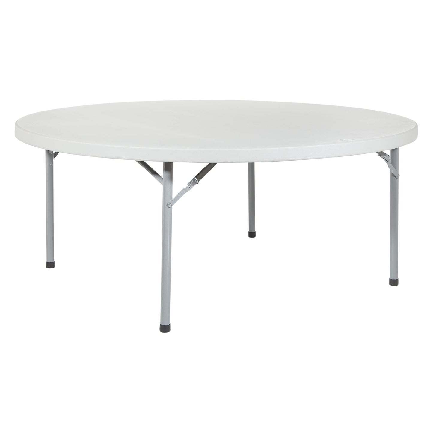 Office Star Resin Folding Table for Banquets, Picnics, and Parties, 71 Inch, Round