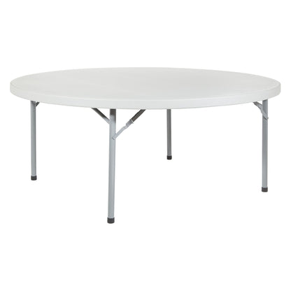 Office Star Resin Folding Table for Banquets, Picnics, and Parties, 71 Inch, Round